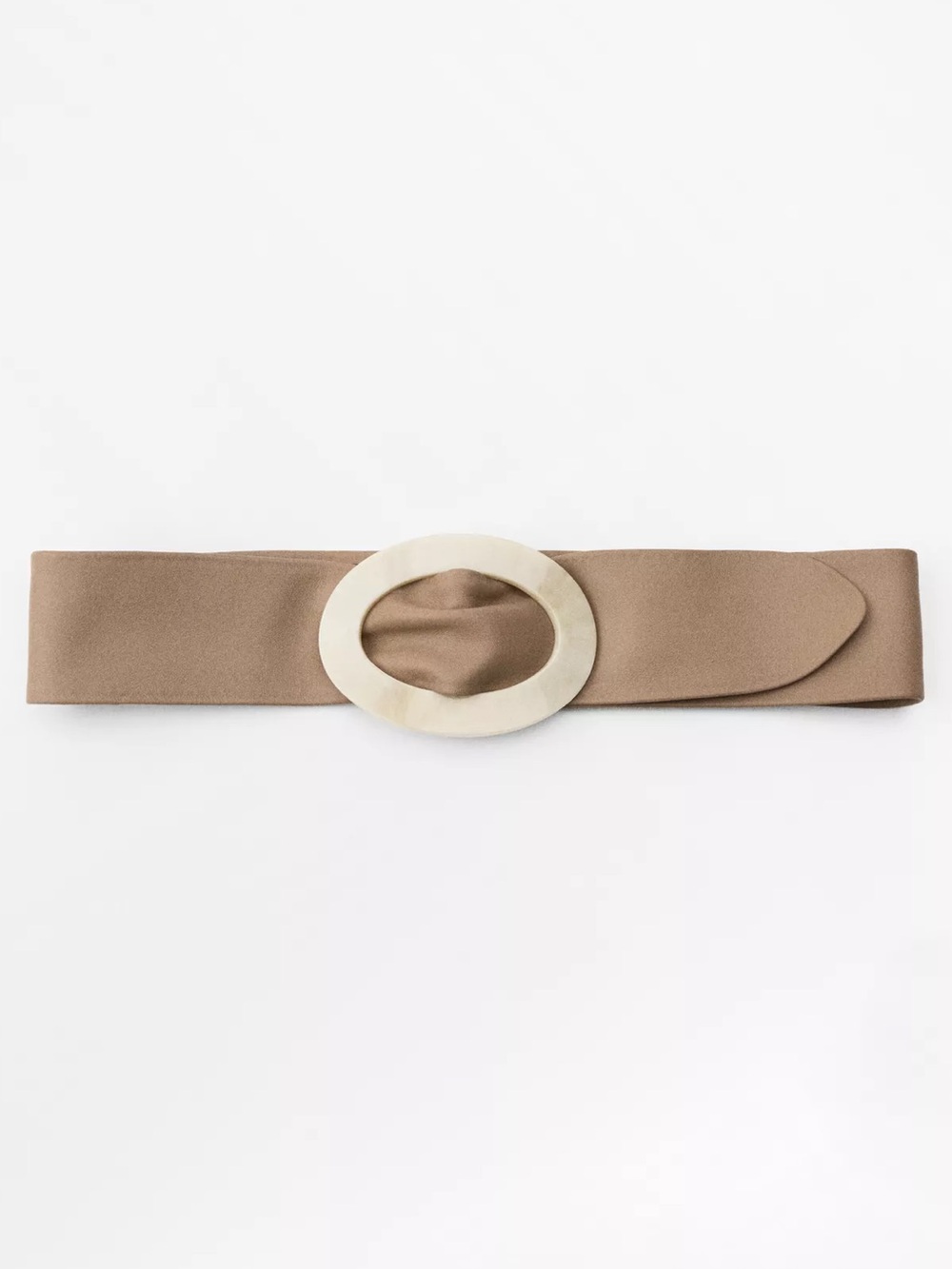 NWTS Zara ACETATE LEATHER BELT Size 80 | SAND
